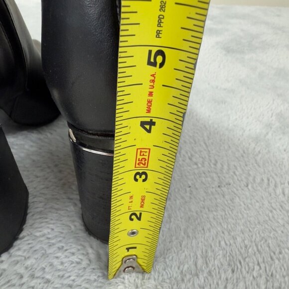 Alexander Wang Sleek Black Heeled Leather Boots Size 7 US - Picture 4 of 16